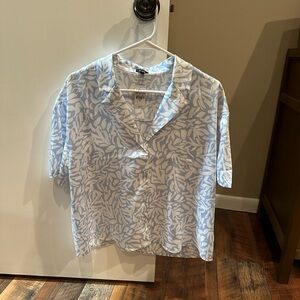 Express flowy button up tee! New with tags!